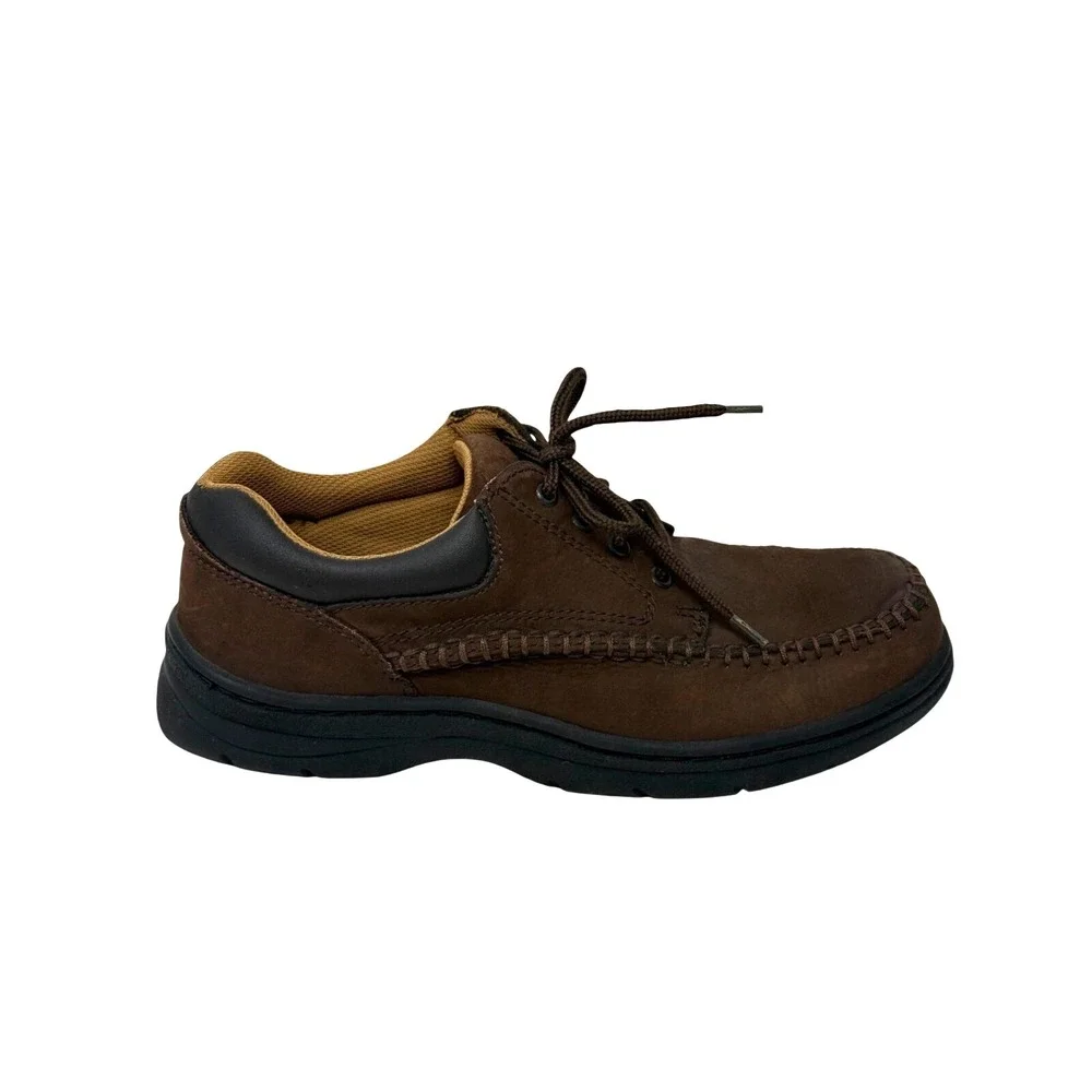 Earth Shoe Mens Kirk Brown Leather Lace Up Oxford Moc Toe 8.5W Academia Heritage